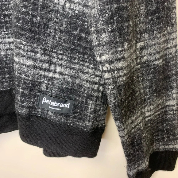 Betabrand Mens Plaid  Wool Blend Academia Crewneck Size XL A019 - Picture 3 of 13